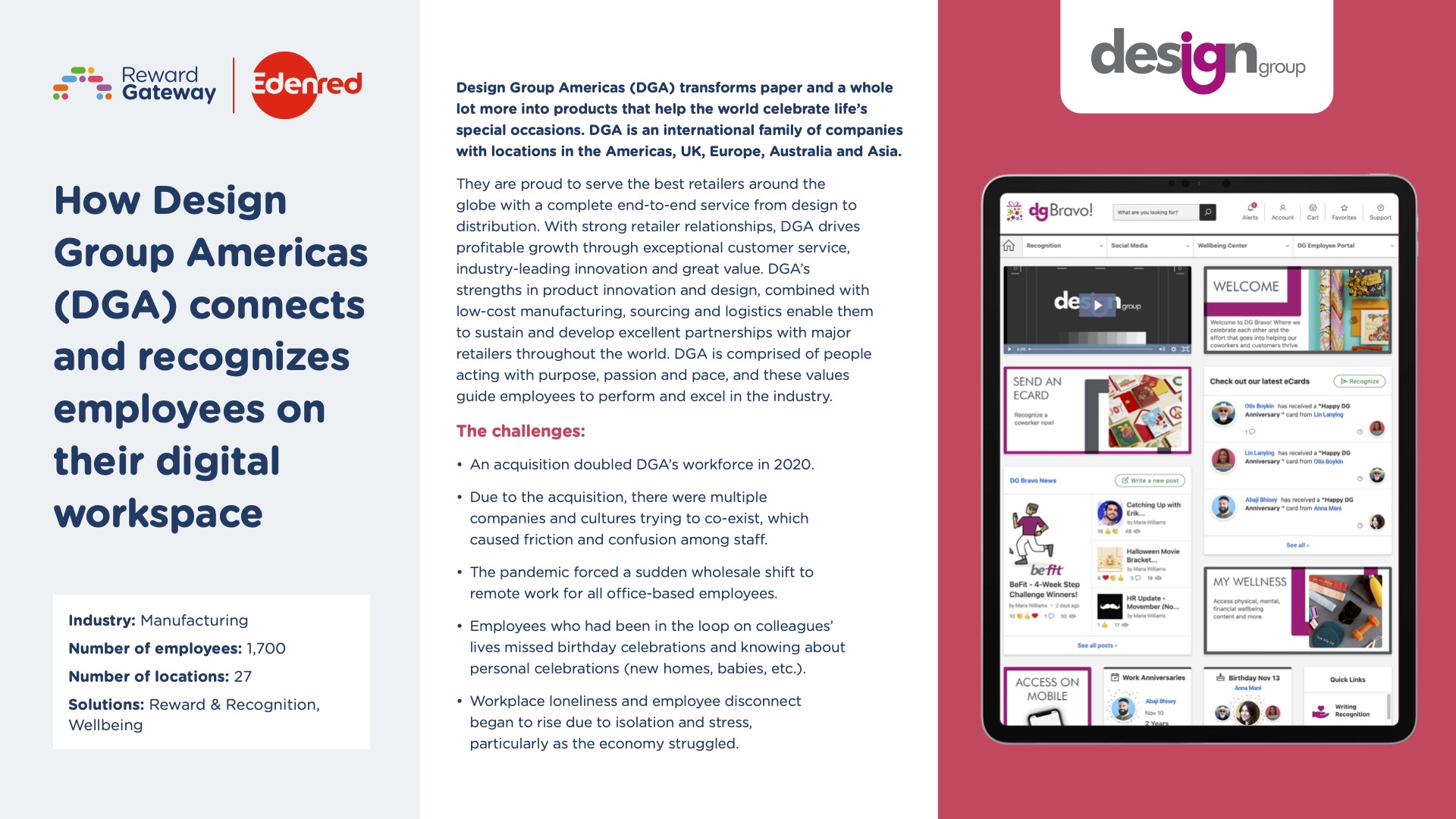 How Design Group Americas (DGA) connects, recognizes employees on their digital workspace