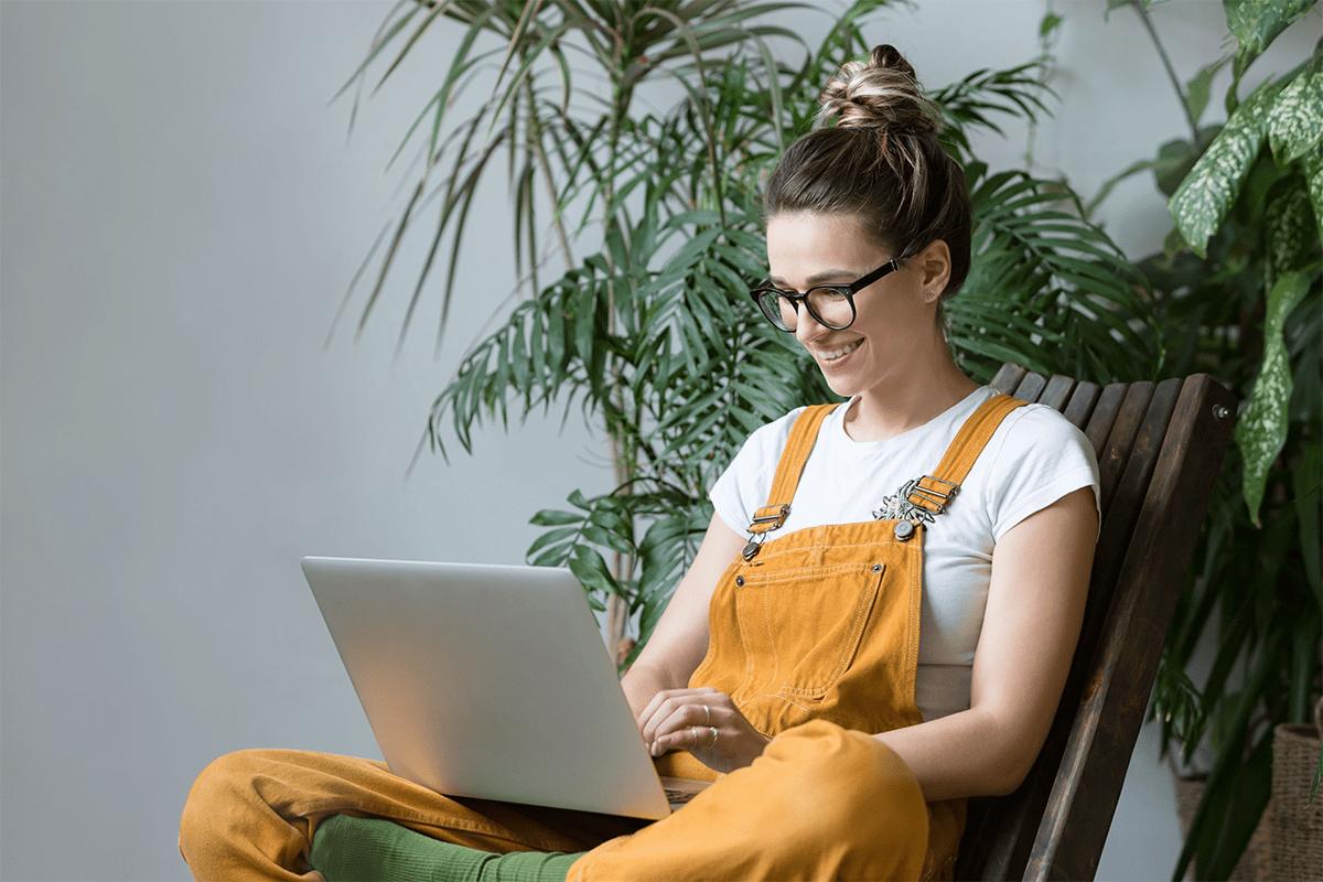 Employee working from home