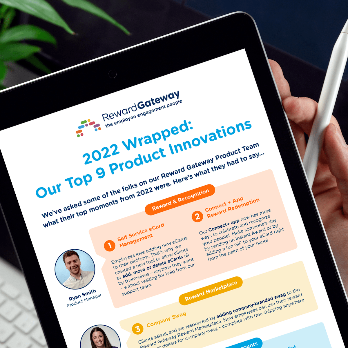 2022 Product Innovations Infographic | Reward Gateway