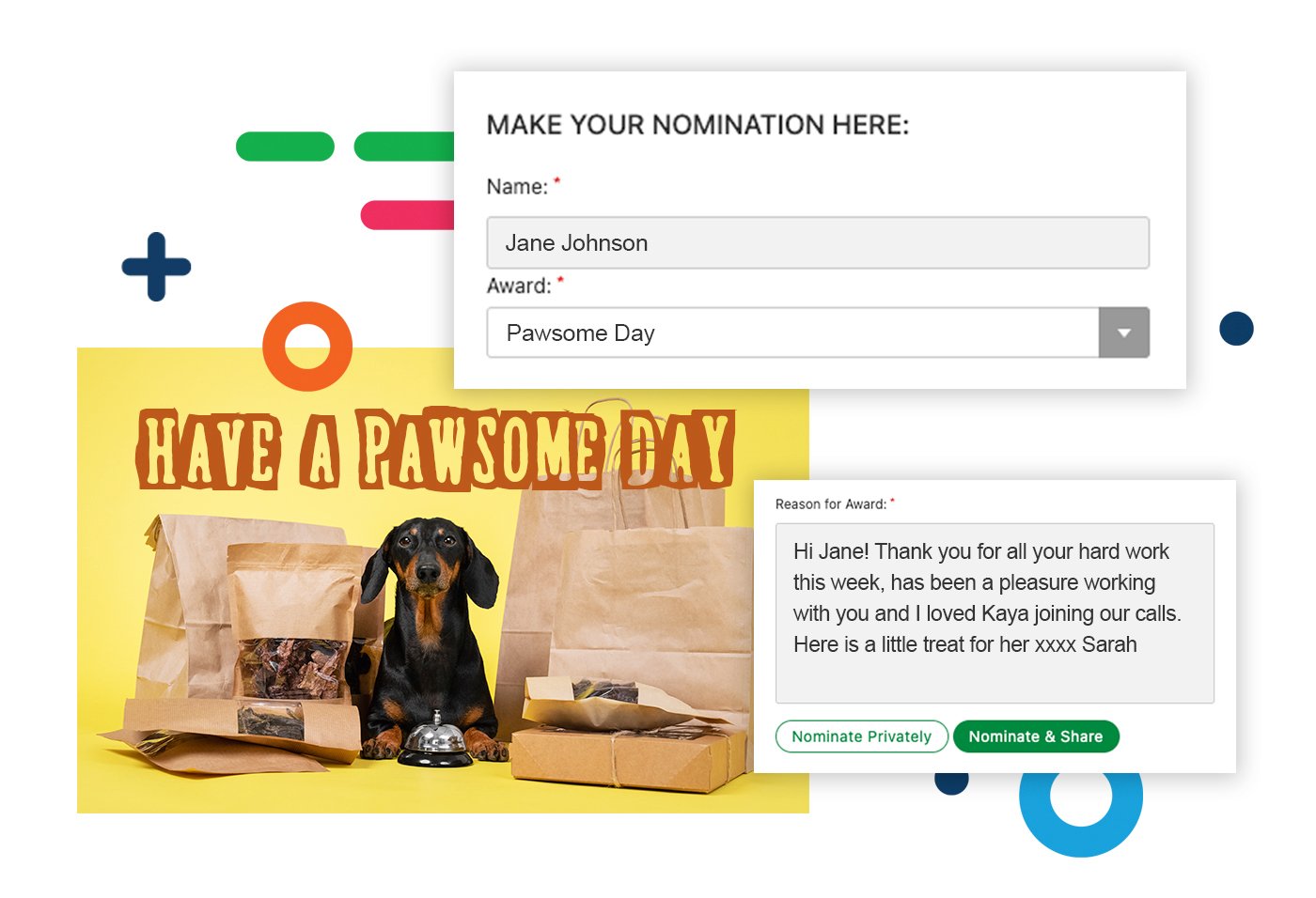 custom rewards - have a 'pawsome' day